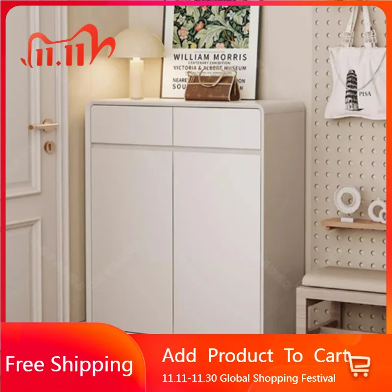 

Bedroom Hallway Shoe Cabinet Narrow Entrance Hall Vertical Box Shoe Shelf Replica Living Room Wooden Zapatero Entrance Furniture