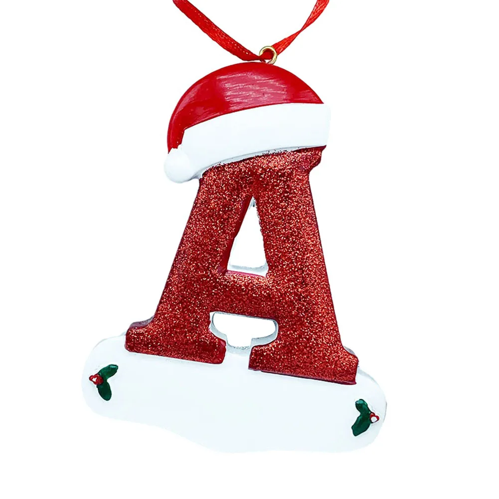 Personalized Christmas Tree Ornaments  Resin Alphabet Decorations  Customizable and Festive  Memorable Addition to Your Tree