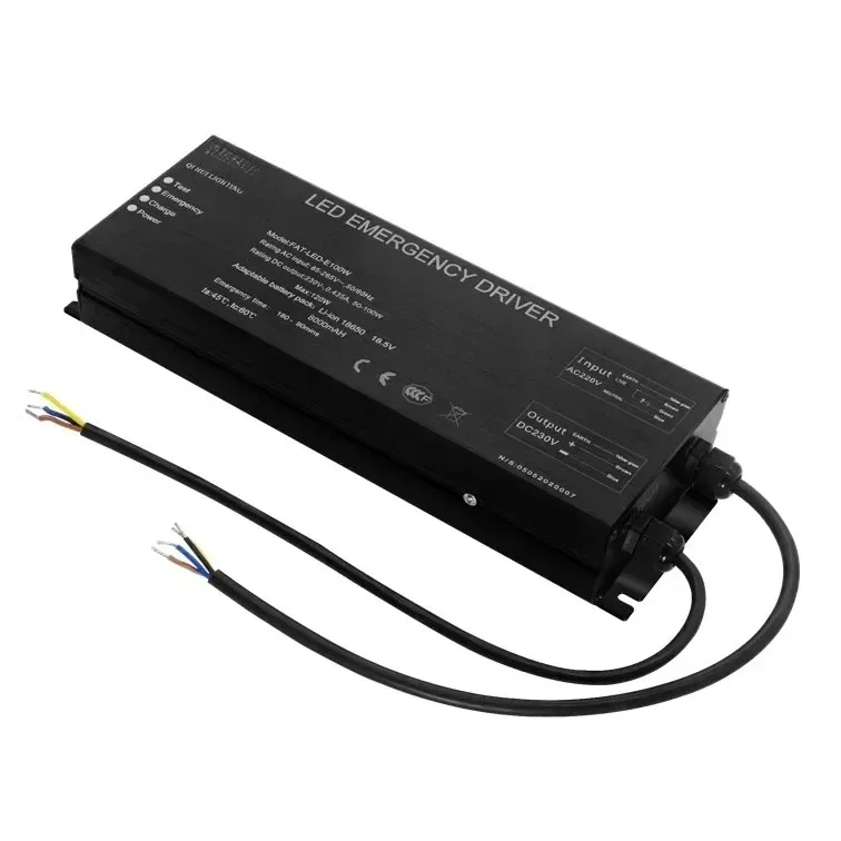 For 2 Hours Heavy Backup Battery Emergency LED Driver Newest Factory 100W CE ROHS Lighting and Circuitry Design 500 Times 3-year