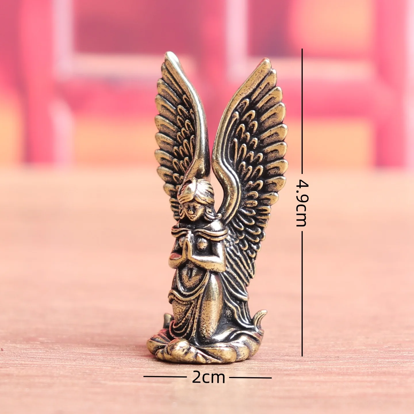 Goddess Angel Figure Home Decor Guardian Angel Statue Decoration Retro Home Decor Desktop Tea Pet Craftwork Bronze Ornament view 2