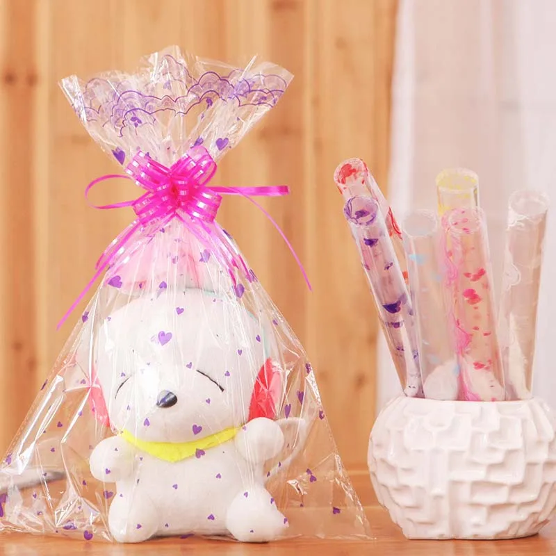 7 Sizes 100pcs/lot Large OPP Bag Doll Toy Transparent Gift Bag Supermarket Promotional Packaging Bags Flower Fruit Wrapping