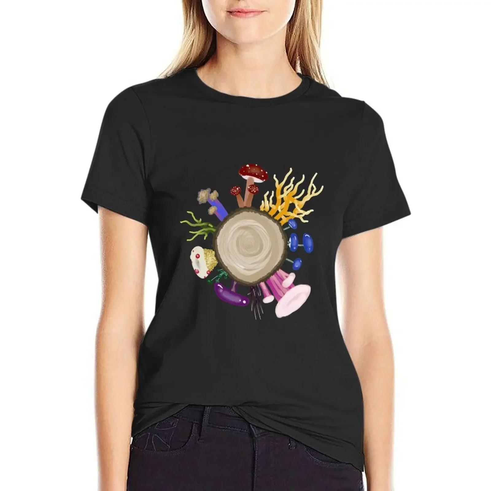

Friday Fungidoodle! T-Shirt animal prinfor vintage clothes summer clothes t shirt dress Women
