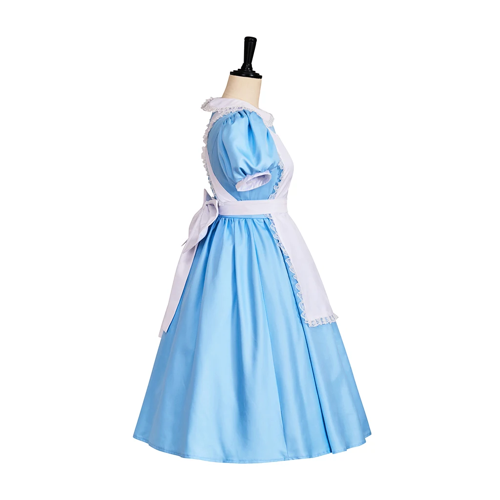 Movie Alice Cosplay Blue Maid Dress Halloween Carnival Costume Stage Play Costume