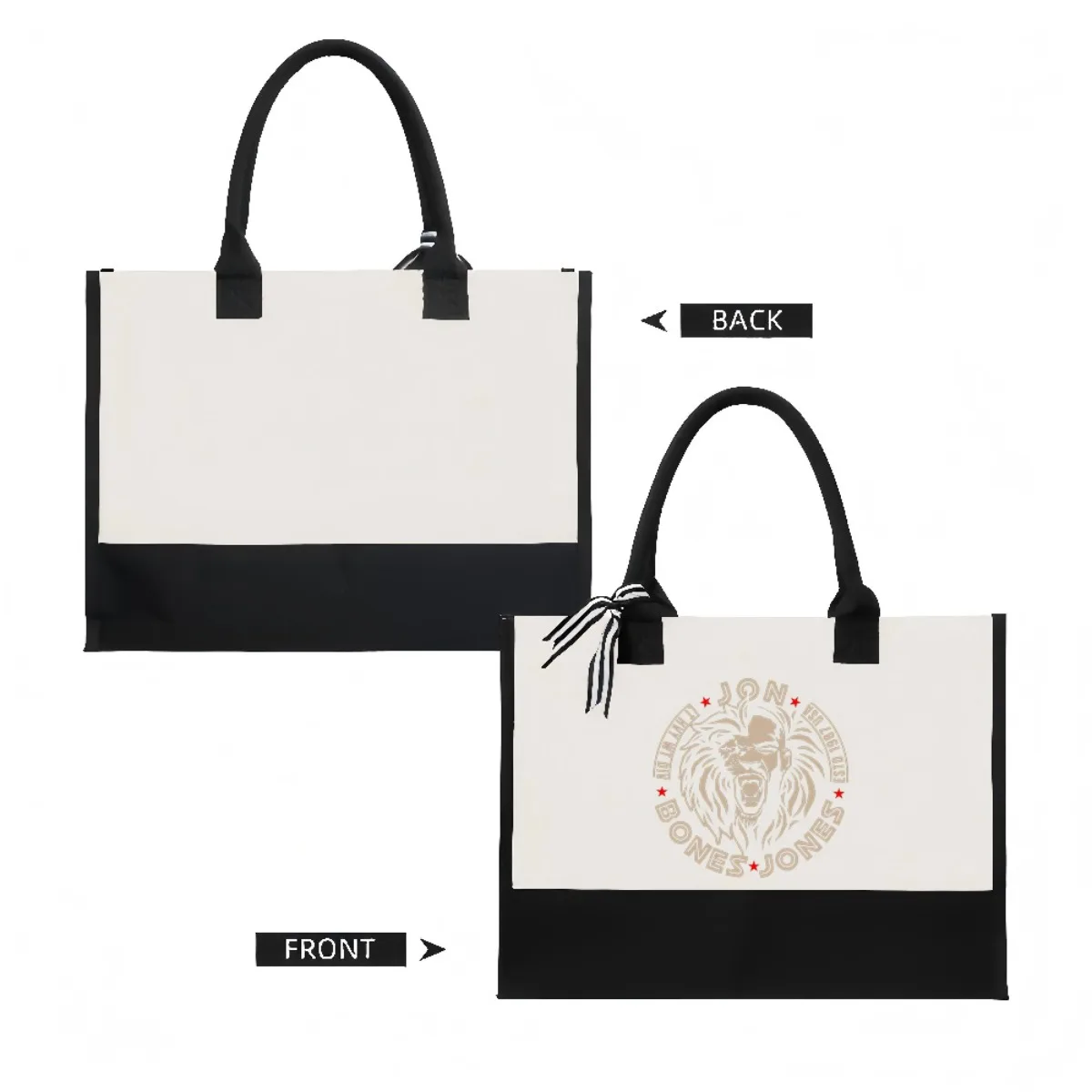 جون جونز الأسد الوجه 2026 وصول جديد موضة عملية واسعة قابلة لإعادة الاستخدام حمل حقيبة نمط طباعة 2 لهجة الثقيلة كبيرة Sh #2