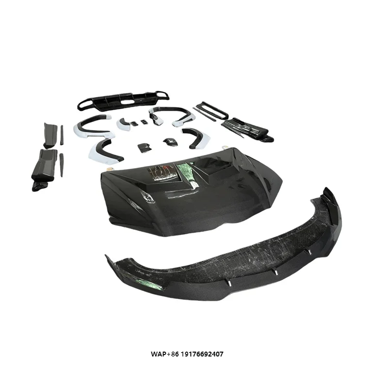 KQX New Carbon Fiber Glass Fiber Body Kit Urus 1016 Style Engine Hood Front Lip Rear Diffuser Wheel Arches