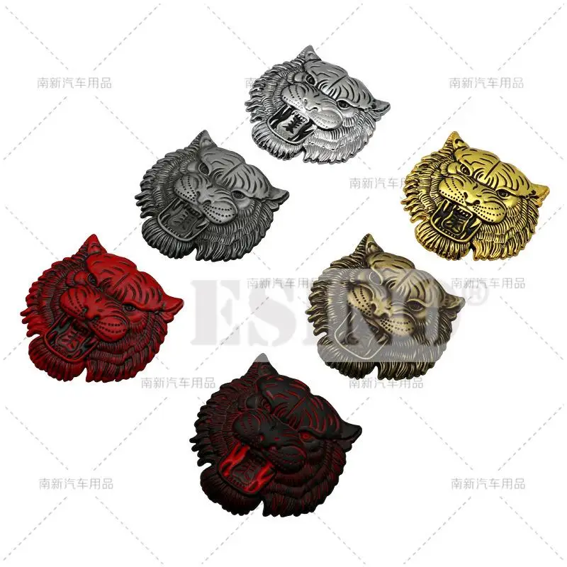 Car Styling Funny Tiger 3D Metal Chrome Zinc Alloy Adhesive Emblem Car Body Trunk Fender Badge Sticker Decal Auto Accessory