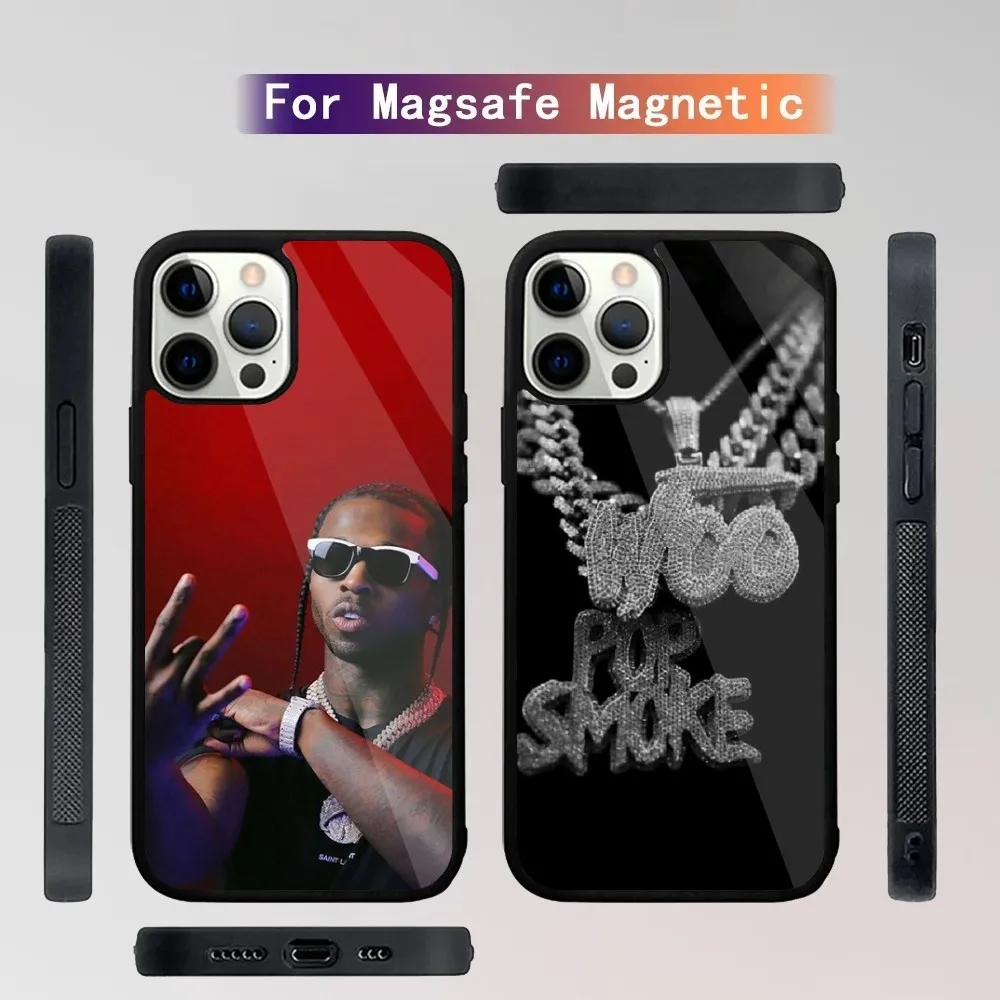 

Rapper P-Pop Smoke Phone Case For iPhone 15,14,13,12,11,Plus,Pro,Max Mini Magsafe Magnetic Wireless Charging