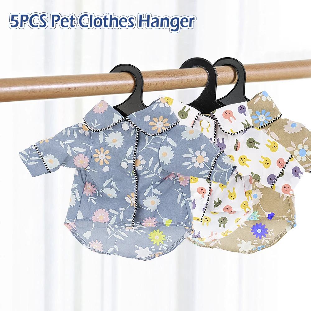 Pet Clothes Hanger Mini Cute Anti Slip Storage Dog Cat Clothes Rack Durable Functional Plastic Pet Baby Hangers for Dog Clothes
