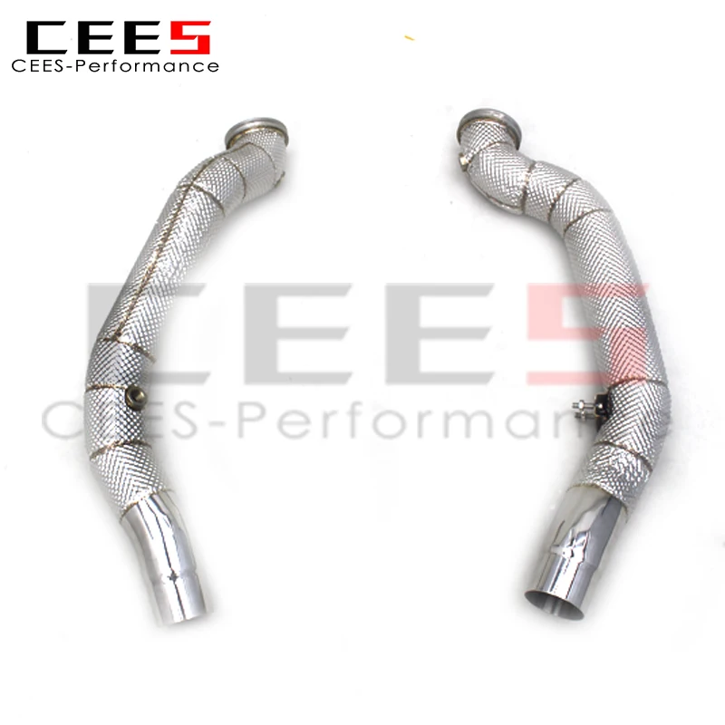 CEES Exhaust Downpipe For Maserati Ghibli 3.0T 2014-2023 with catalyst High flow catted downpipe Exhaust Pipe