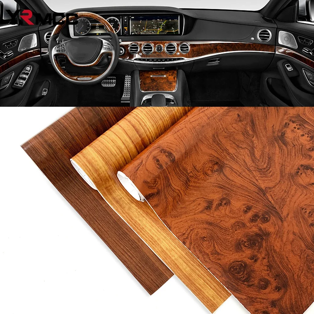 Wood Grain Wrap Vinyl Film Waterproof Scratch Resistant Textured Car Stickers Modified Films Stickers and Decals Car Accessories