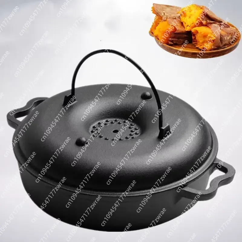 2023 New Pre-Seasoned Cast Iron Dutch Oven for Outdoor Camping Eco-Friendly Baked Potato Sweet Potato Cooking Cast Iron