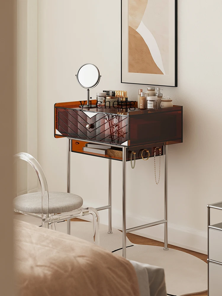 

LSL makeup table dresser small apartment bedroom mini light luxury narrow makeup table