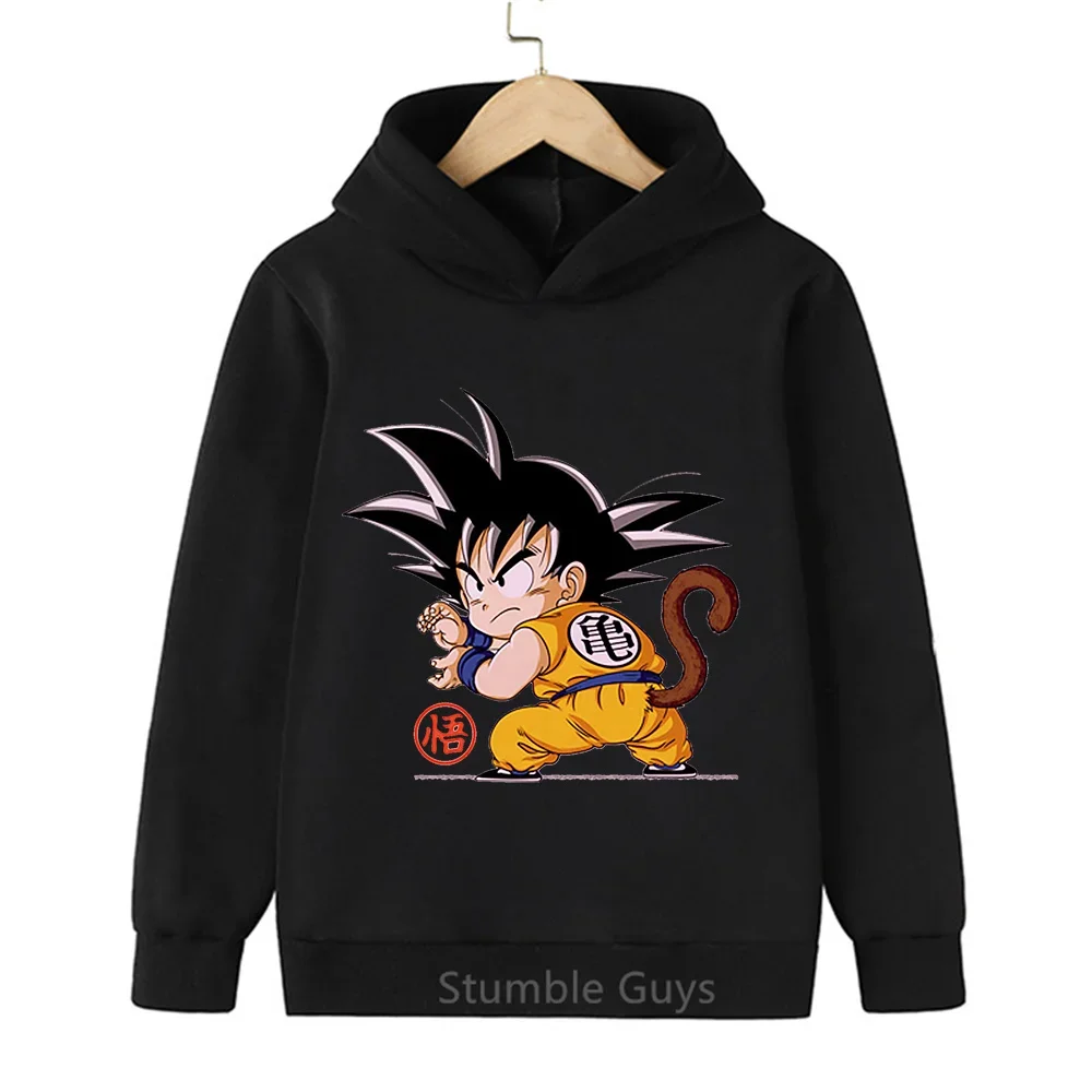 Dragon Ball Z Kid Goku Anime Hoodie, Unisex Kinder Sweatshirt für Jungen und Mädchen, Cartoon-Charakter-Druck Langarm Kapuzenpullover – Detail 4