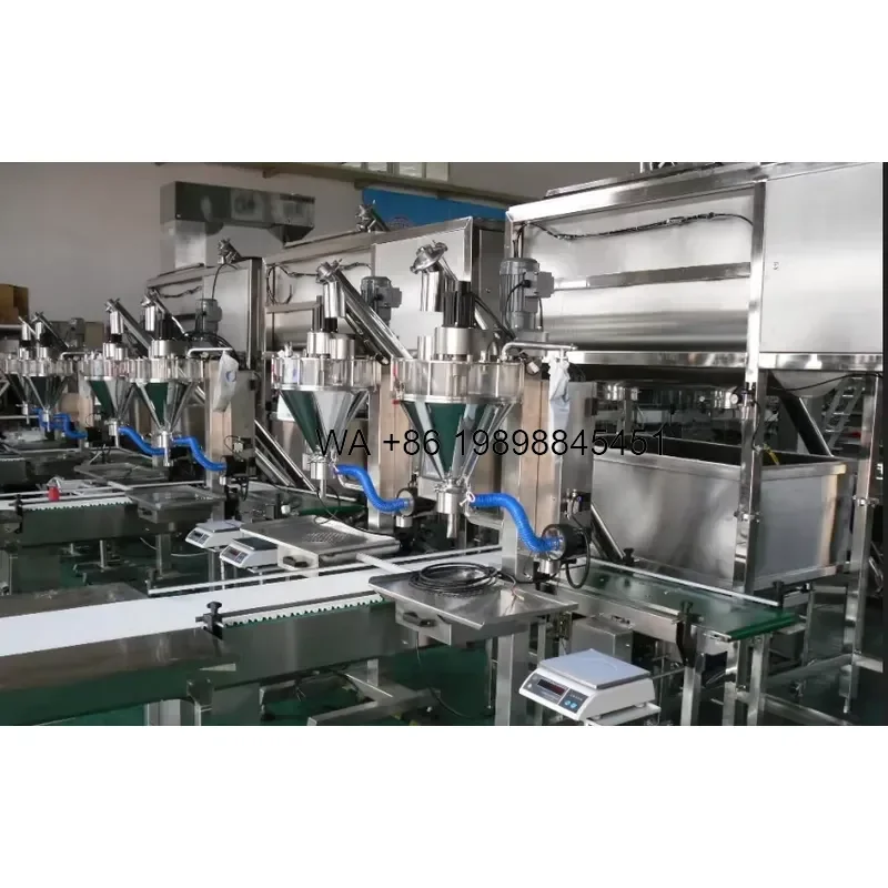 Wmwmnu for Semi Automatic 50g-1000g Flour Talcum Protein Spice Seasoning Coffee Dry Milk Powder Can Bottle Auger Filling