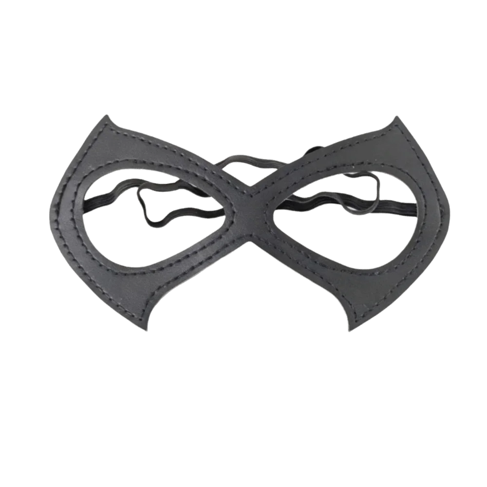 Unisex Masquerade PU Leather Mask Handsome Punk Cat Eye Mask Adjustable Gothic Style Half Face Mask Role Play