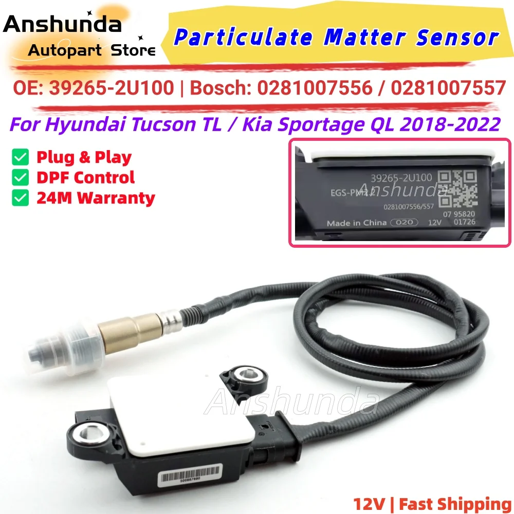 39265-2U100 PM Particulate Matter Sensor 0281007509 0281007510 Fit Hyundai Tucson Kia Sportage GPF Particle Sensor