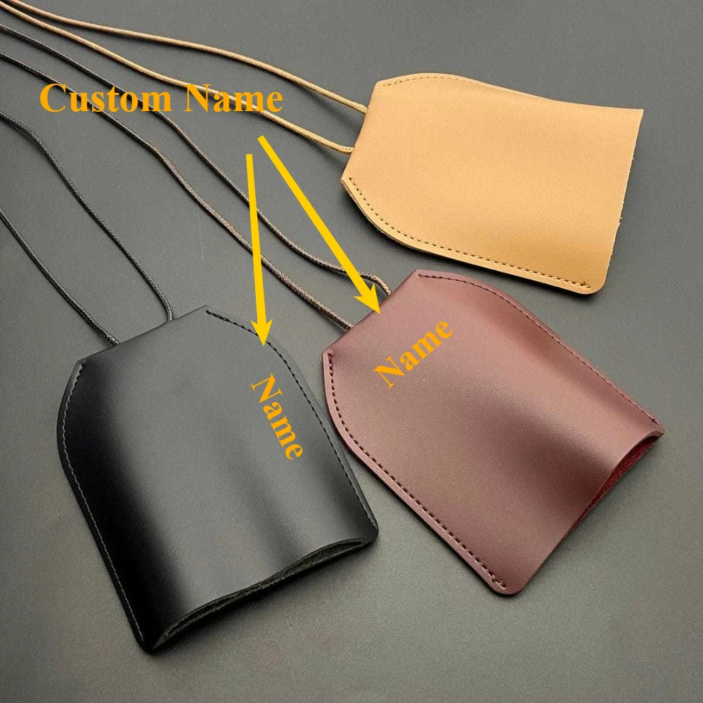 

Korean Version Adjustable Crossbody Leather Key Pouch Car Key Pull-out Protective Case Anti-loss Hanging Neck Rope Key Pouch