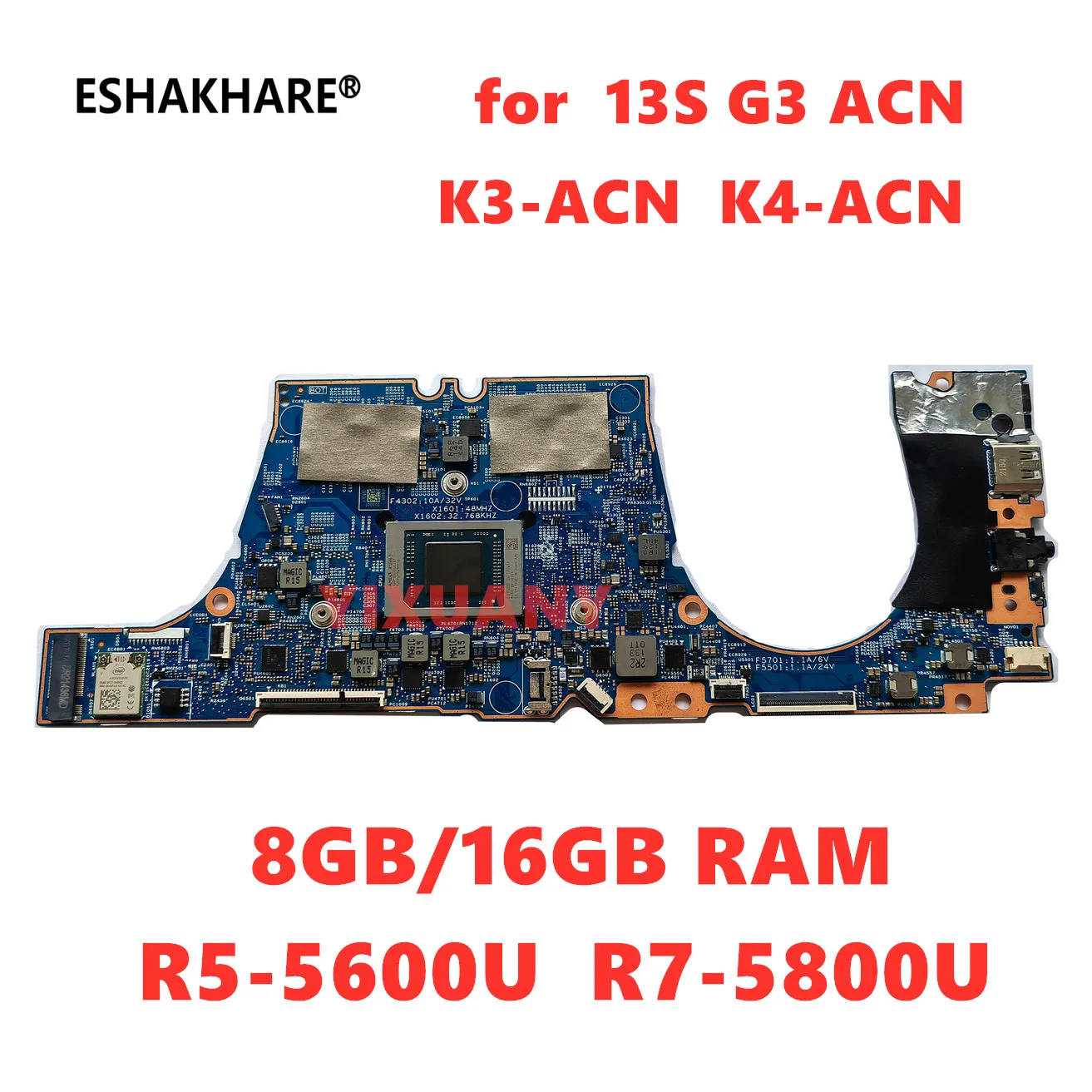 203075-1 For Lenovo ThinkBook 13s G3 ACN Laptop Motherboard K3-ACN K4-ACN Mainboard R5-5600U/R7 CPU RAM 8G/16GB 5B21C22137