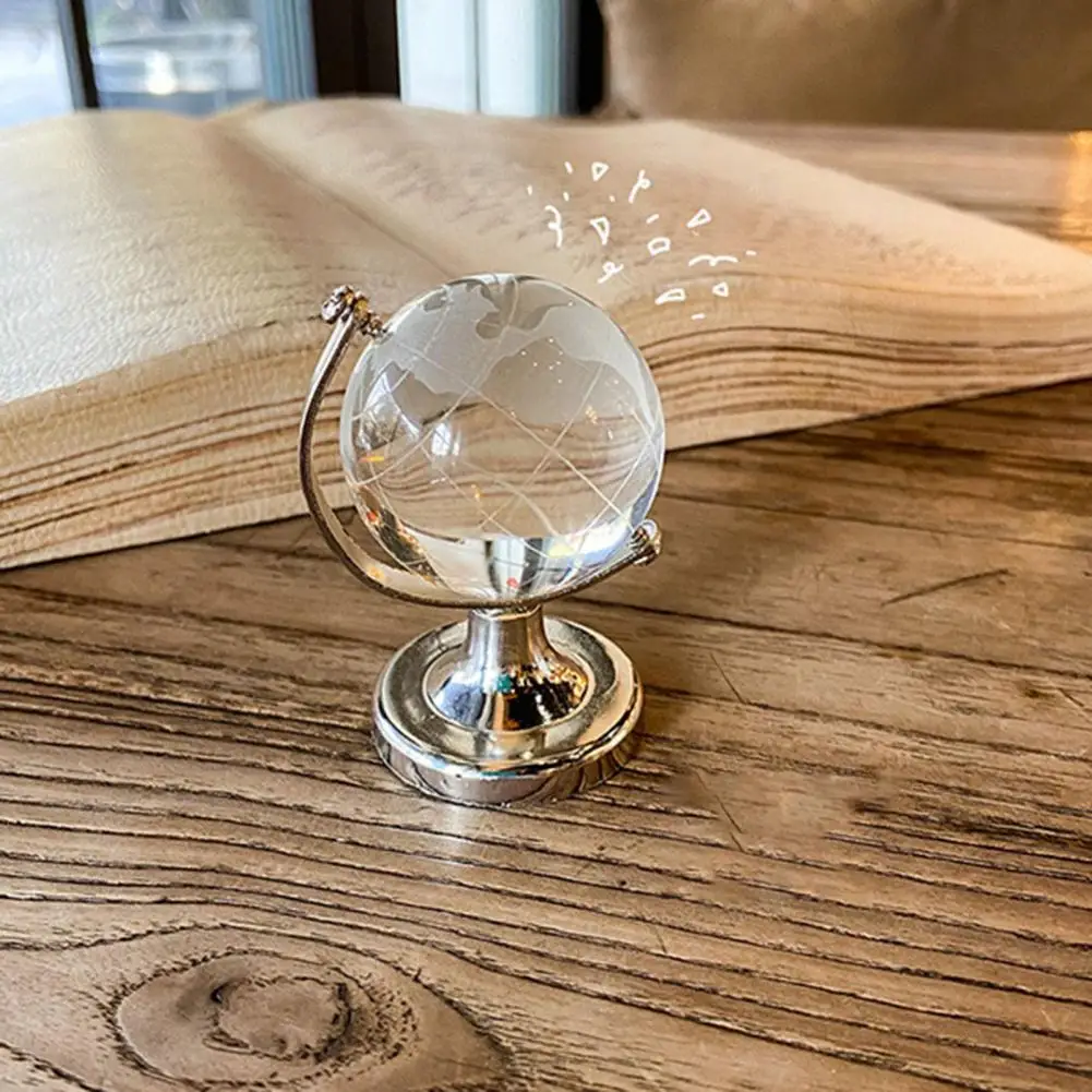 Wereldbol Mini Crystal Globe Transparante Miniatuur Universal Crystal Bal