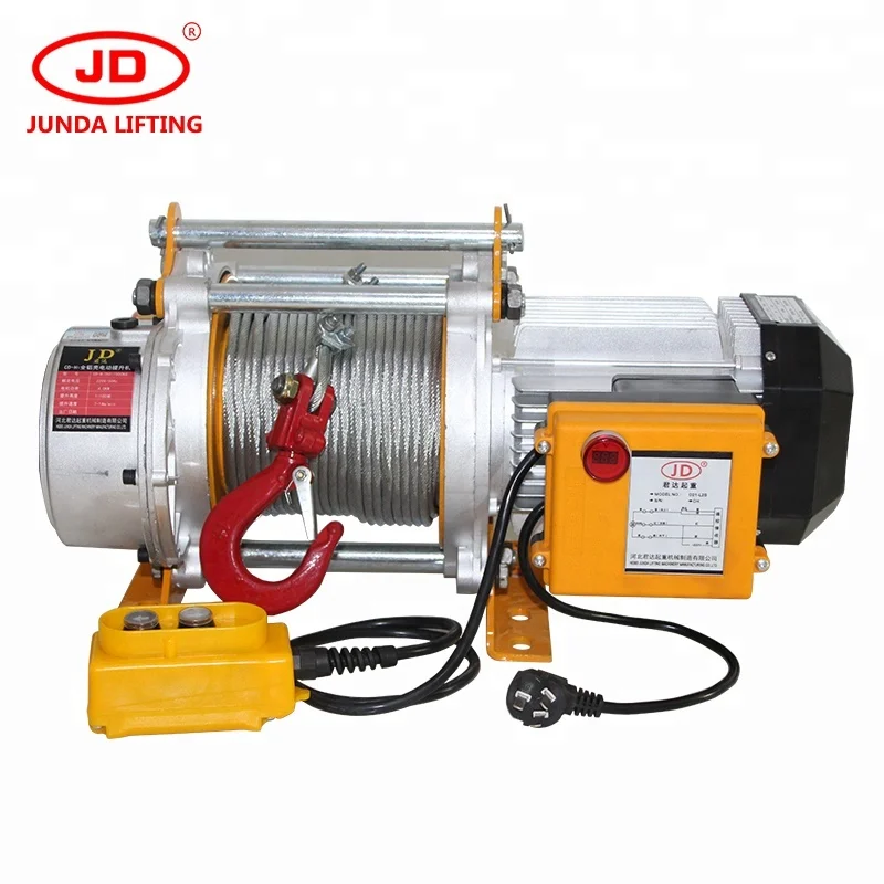 300kg 500kg 1000kg electric winch wire rope hoist lift machine