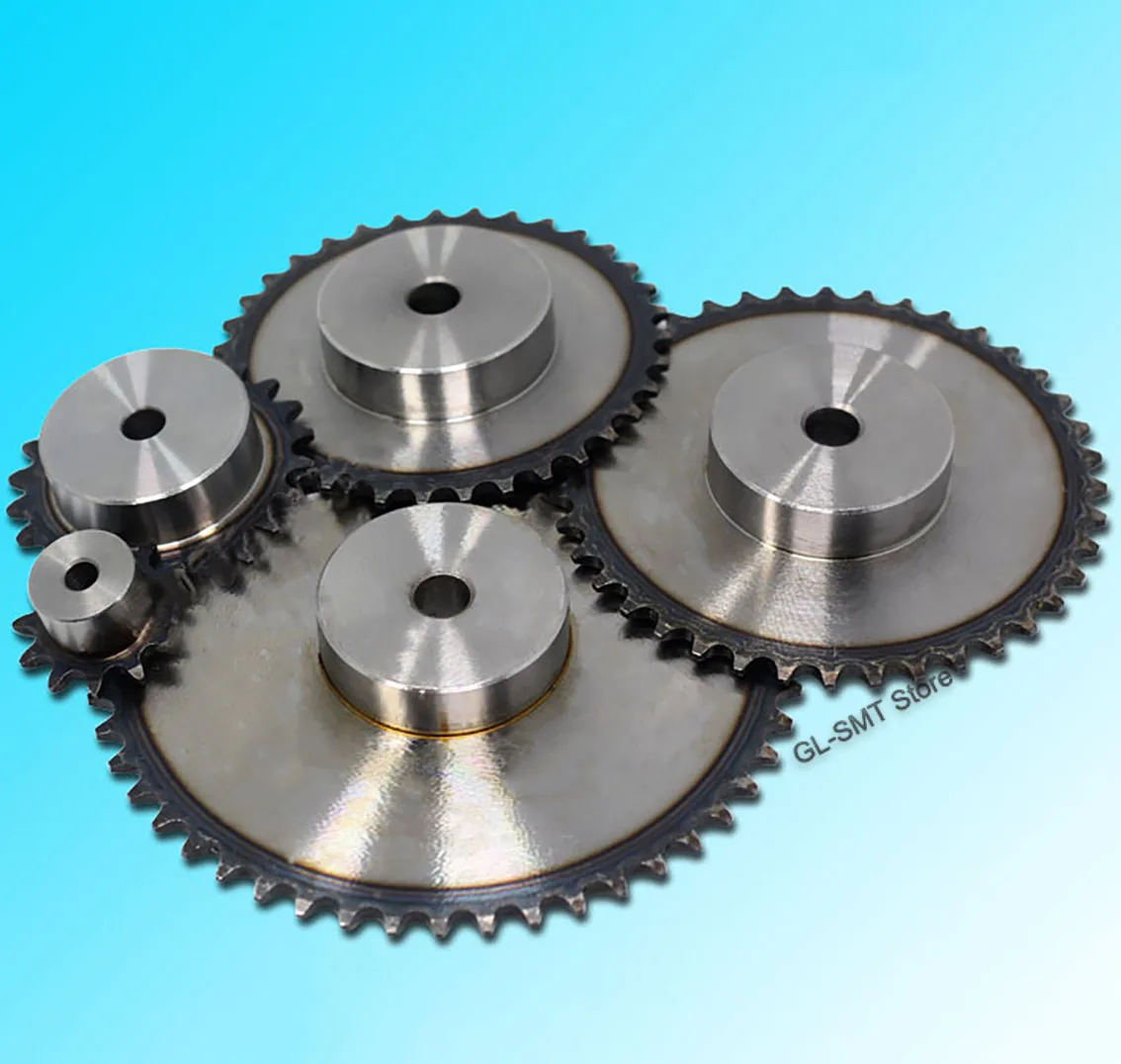 

1Pcs Process Hole 40-80 Tooth 25H 04C Precision 2 Points Sprocket Chain Gear 45# Steel Industrial Transmission Sprocket Wheel