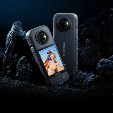 Original Insta360 X3 - Waterproof 360 Action Camera with 1/2" 48MP Sensors,5.7K 360 Active HDR Video,Single-Lens 4K  72MP Photo