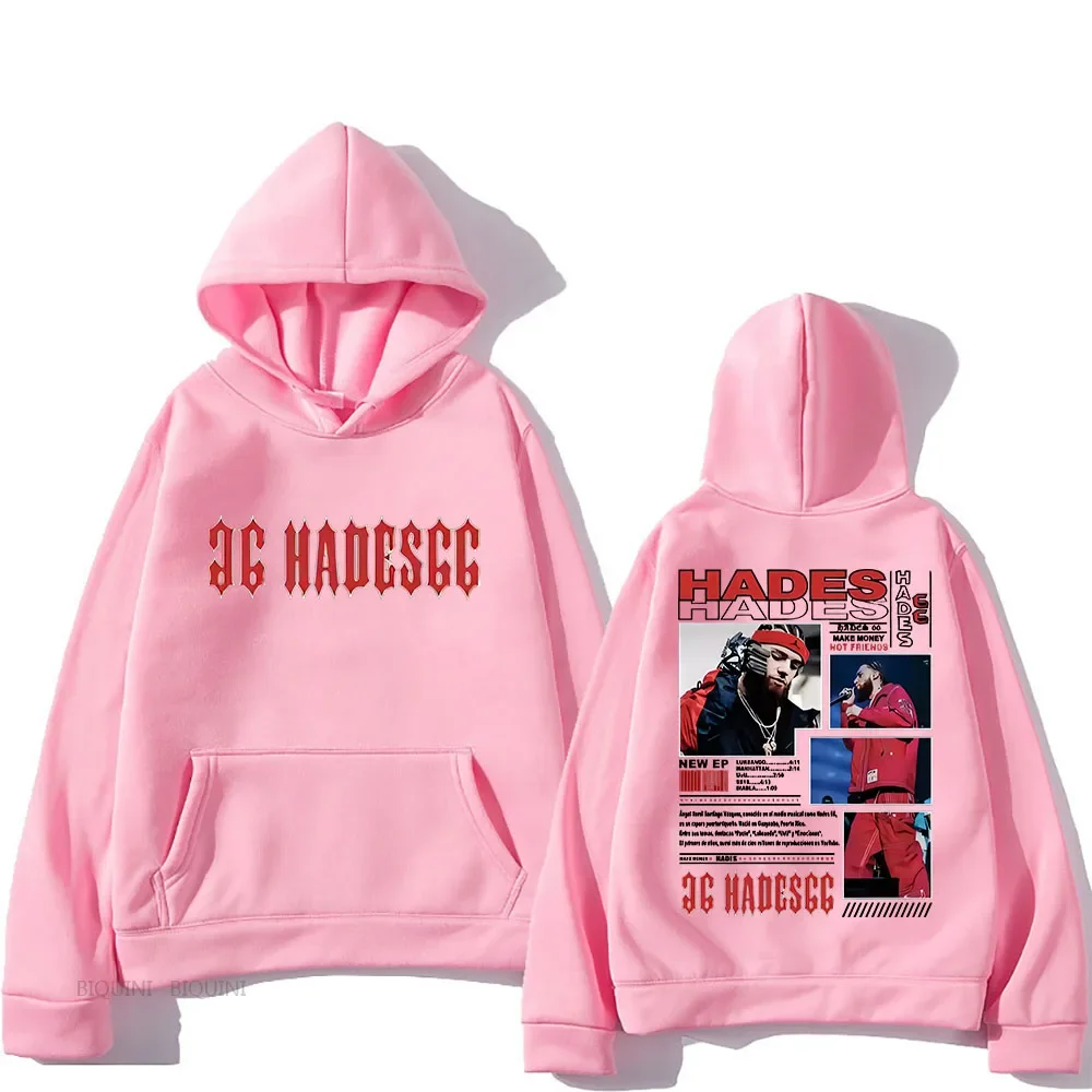 Hades 66 rapero con capucha estampado gráfico hombres Harajuku Grunge sudadera manga larga Moletom Casual jerseys ropa de lana