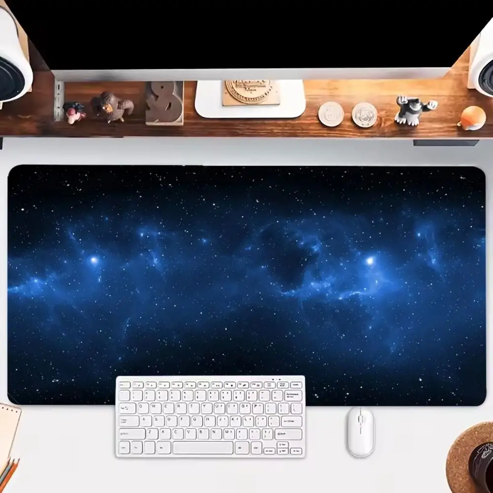 Blue Fantasy Starry Sky Mouse Pad Large Gaming Nootbook Game Rug Mousepads Non-slip Table Cushion Laptop Tablet Mat PC Playmat