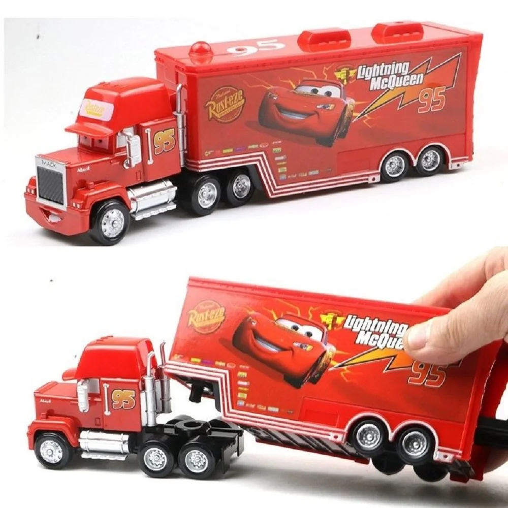 Disney Pixar Cars 3 juguetes Lightning Mcqueen Mack tío colección 1:55 vehículos fundidos modelo de aleación coche de juguete regalos para niños