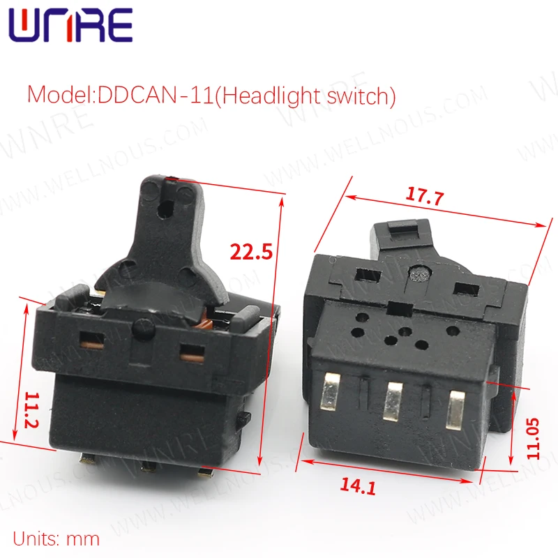 Electric Motorcycle Spare Parts DDCAN-11 Left And Right Turn LED Headlights Three Gears 3pin Multifunctional Swing Power Switch