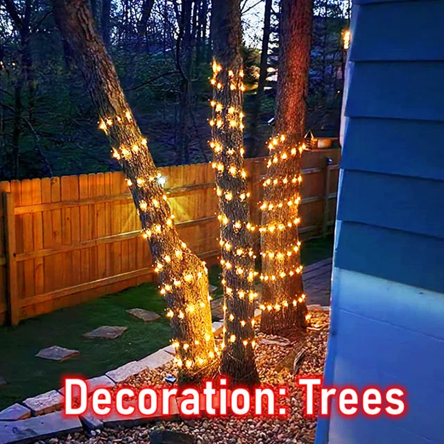 Led Silver Wire Fairy Lights USB Powered LED String Lights Outdoor Waterproof Garland For Christmas Party Wedding DIY Decoration 5