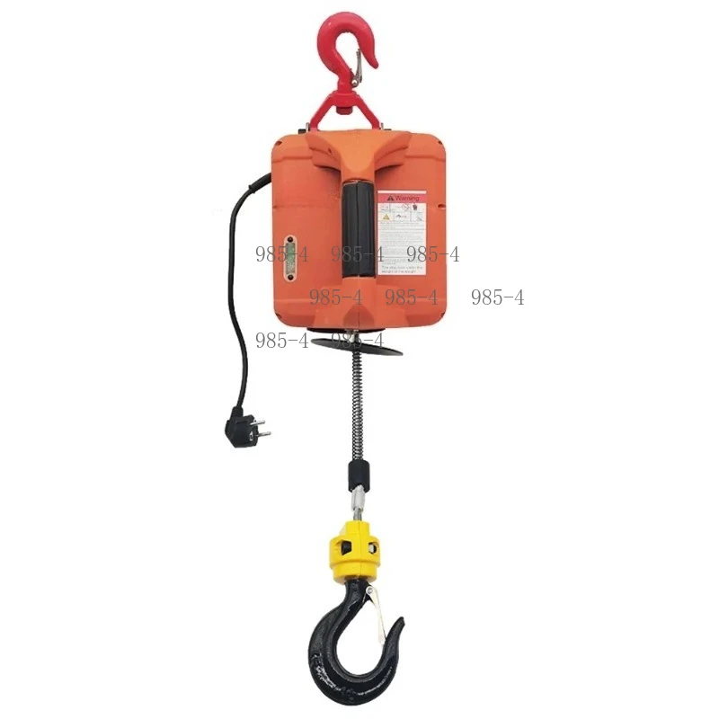 Portable Electric Hand Winch Traction Block 500KG Electric Hoist Steel Wire Rope Lifting 110V 220V