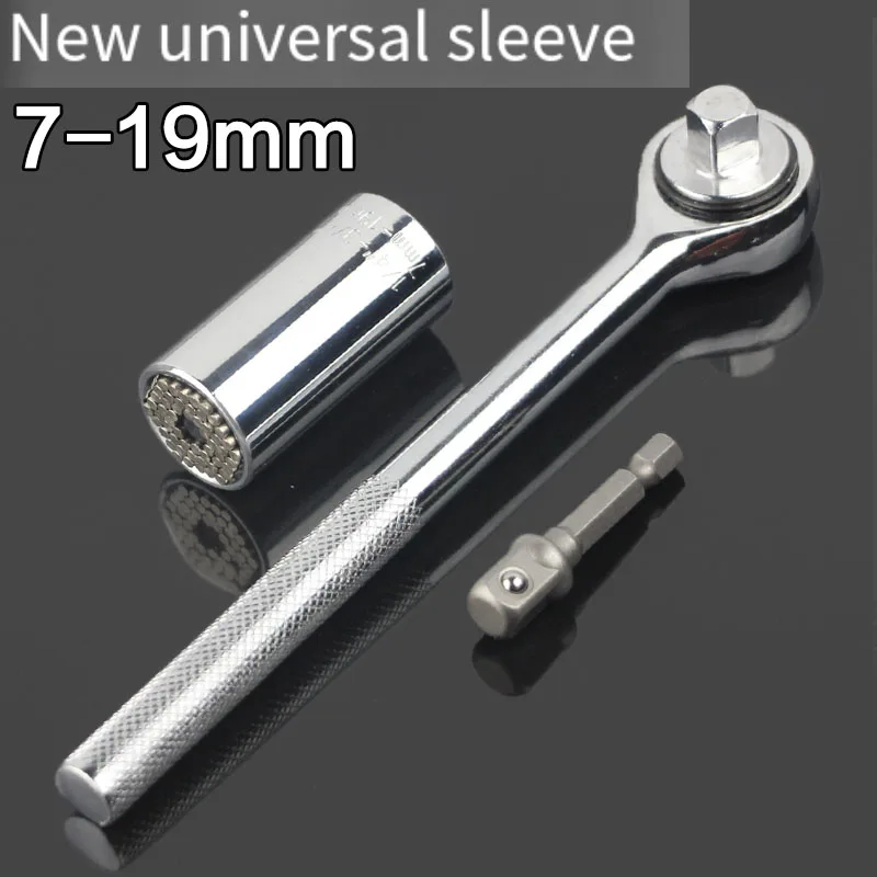 

Universal Torque Wrench Head Set 8-19mm 17-19mm Socket Sleeve 3/8" 1/2" Power Drill Ratchet Bushing Spanner Key Universal Sleeve