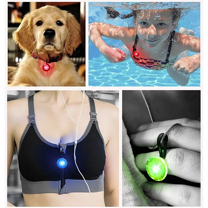 LED Warning Light Dog Cat Collars Spotlight Indicator Waterproof Pet Night Running Lights Anti-lost Collars Pet Accessories