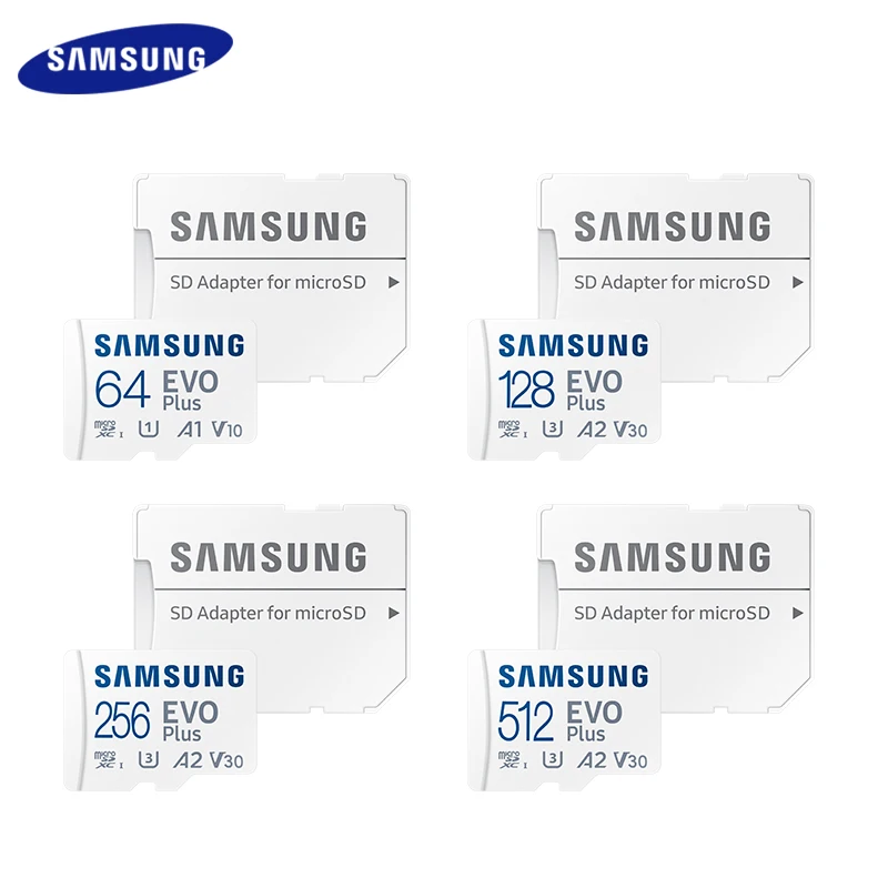 

SAMSUNG EVO карта памяти Micro SD, 64 ГБ, 128 ГБ, 256 ГБ, 512 ГБ