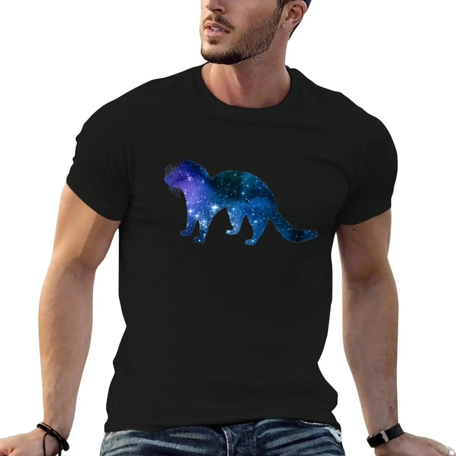 

Ferret Silhouette T-Shirt cotton t shirt man t shirts designer T-Shirt