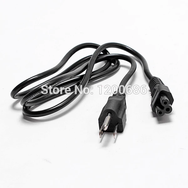 3-Prong 3Pin Adapter Power Cord Cable Lead Black