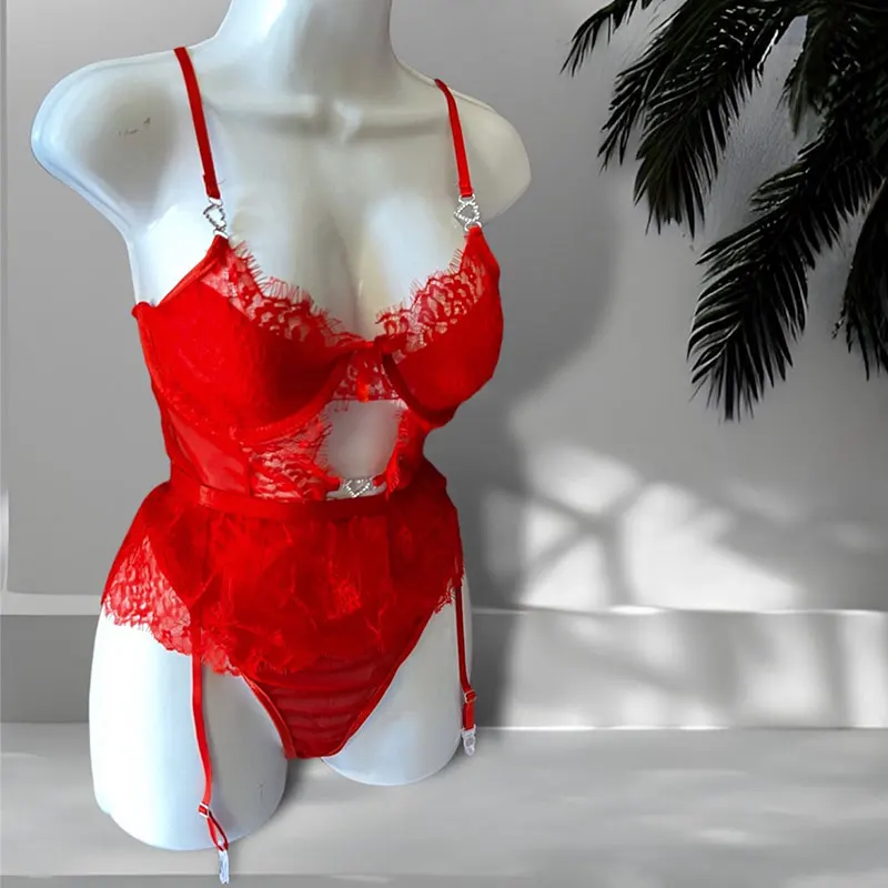 Sexual Women's Bodysuit Exotic Corset Costumes Transparent Erotic Lingerie Porn Open Bra Teddy Underwear Underwire image 6