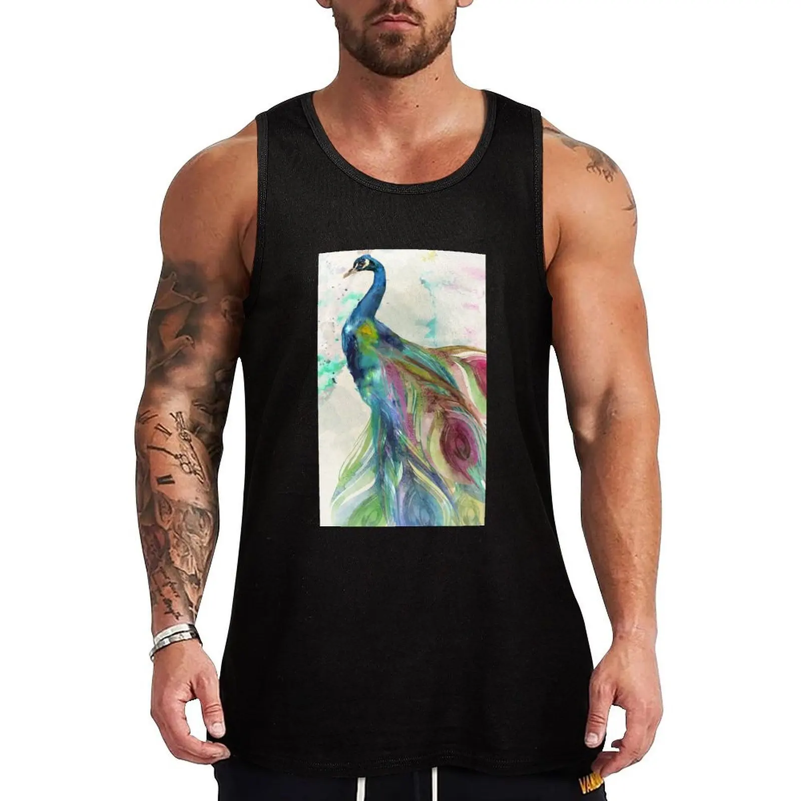 Peacock Dress Tank Top Fast Dry Tank Top Sports Athletic Sleeveless Shirt