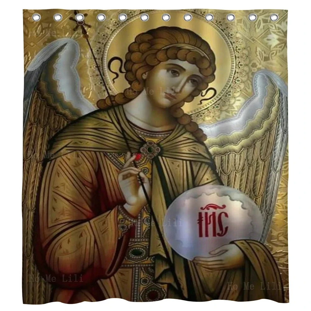 The Memorial Of Beheading John Baptist And Archangel Gabriel Saint Michael Shower Curtain By Ho Me Lili Bathroom Decor image 5