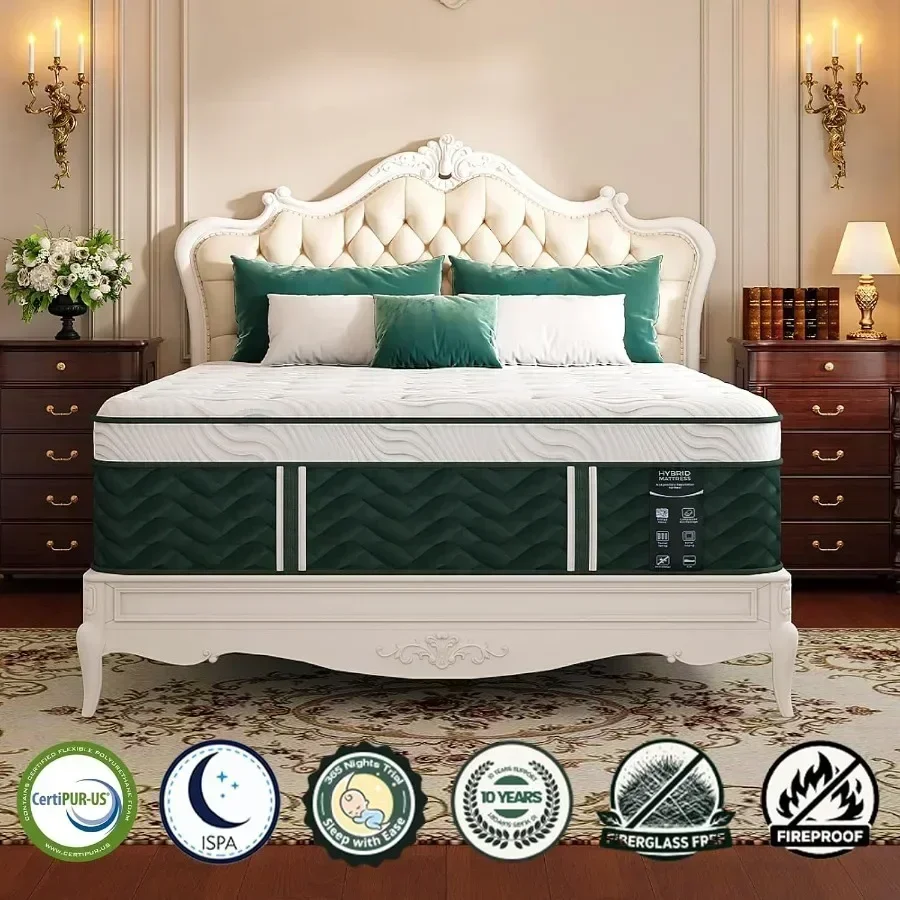 Hotel-Level Luxury 12 Inch Twin XL Size Hybrid Bed Mattress in a box