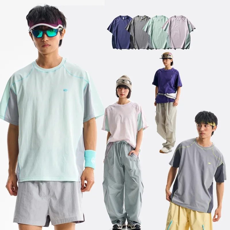 Outdoor Lightweight Quick Dry T Shirt Men Women Sport Fashion Short Sleeve Loose Casual Mountain Cycling Fitness T-shirt Tops