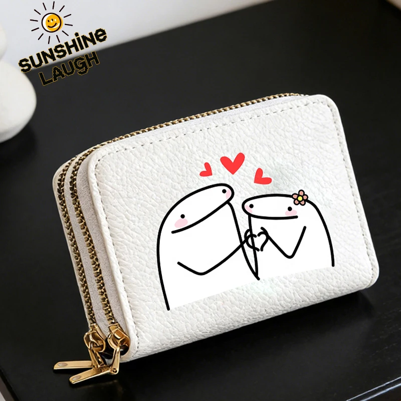 Flork of Cows Coin Purse Wallets for Men Women Card Holders Cartoon Fashion Portable Outdoor Travel Money Clip Birthday Gift