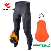 RION MTB Pants Cycling Clothing Bicycle Trousers Winter Windproof Bike Tights Thermal Fleece Dolomiti 8H Long Distance Riding
