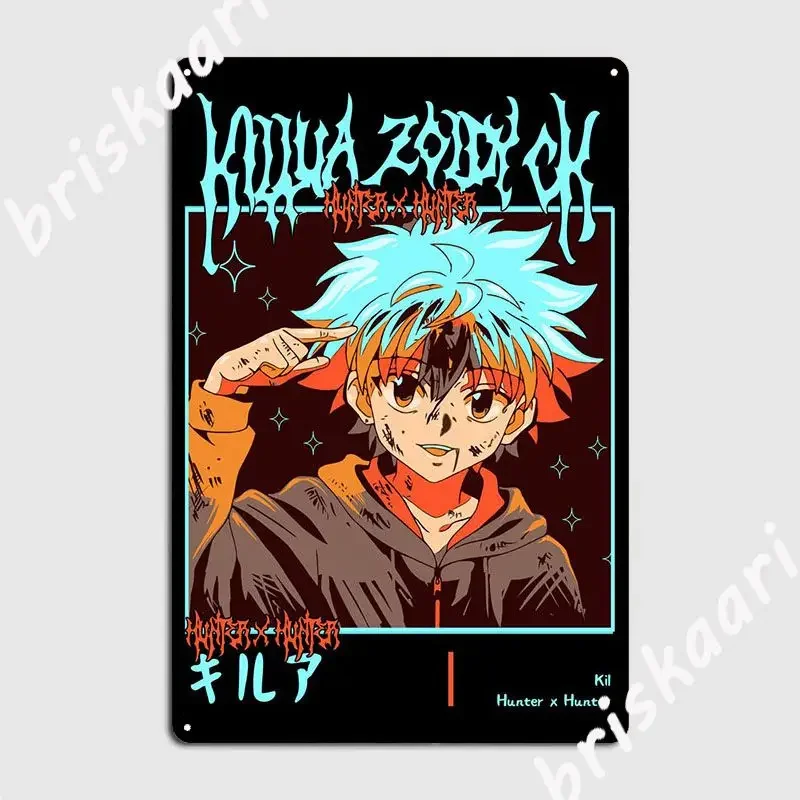 Killua Zoldyck Poster Metal Plaque Wall Decor Club Bar Wall Pub Designing Tin Sign Poster