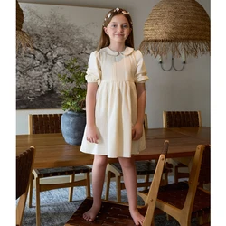 AS SS26 Maison Collection Jacquard Stripe Stitching Girls Cotton Dress Boys Diamond Knit Top Familly Match Clothes