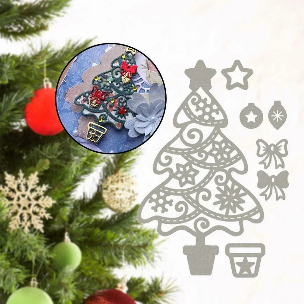 Xmas Tree Metal Cutting Dies for DIY Scrapbooking Album Paper Card Scrapbooking Craft Embossing Die Cuts Christmas Cutting Dies