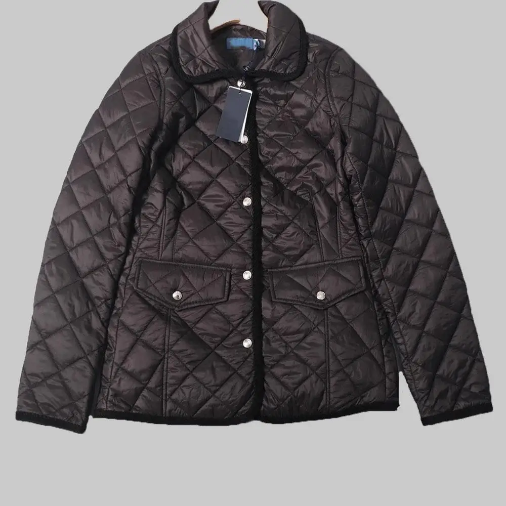 

Женское модное зимнее пальто с тонким хлопковым узором и воротником-стойкой Slim Fit Cotton Jaet с узором и воротником-стойкой