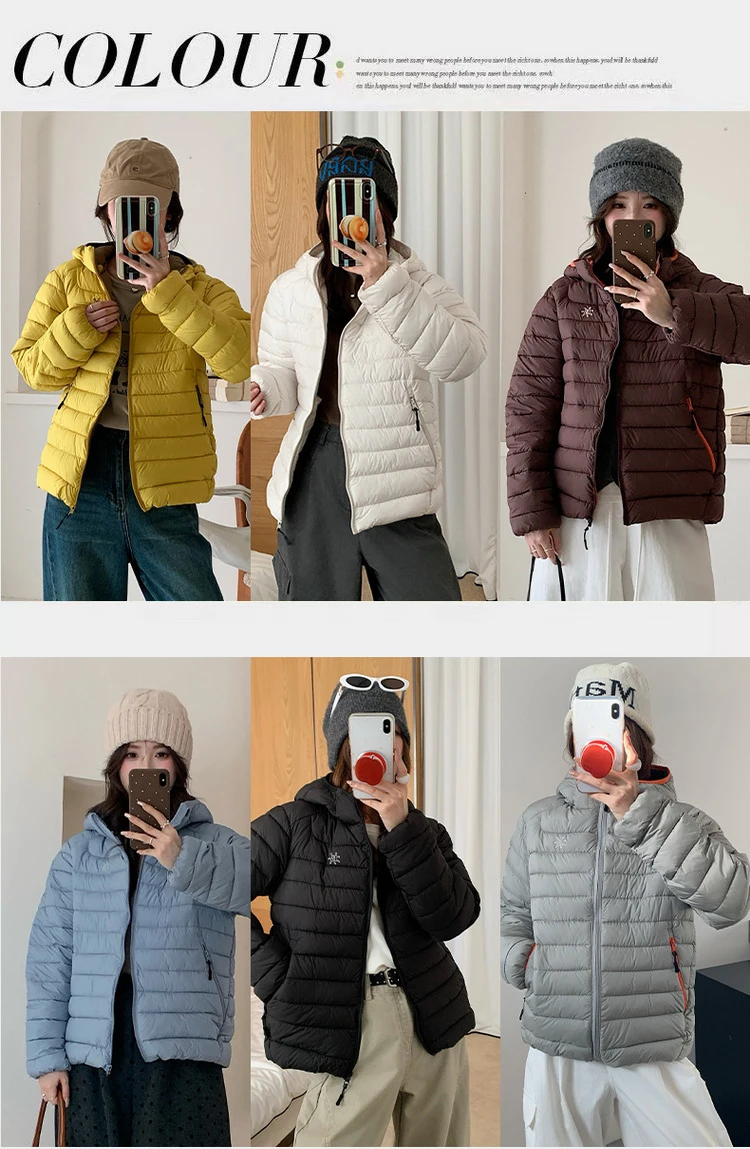 Quilted Puffer Jacket Women Hooded Lightweight Warm Windproof Ski Cotton Coat Outdoor Hiking Parka Winter Couple Outwear куртка