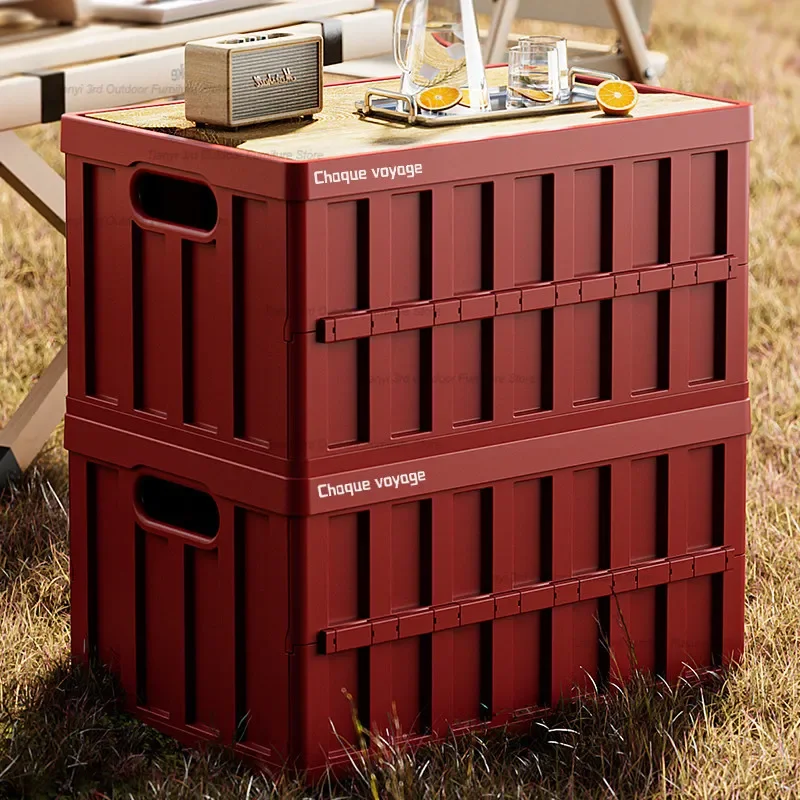 Modern Camping Outing Foldable Storage Box Car Trunk Multifunctional Organizer Car Bedside Storage Box Outdoor Furniture FYOB